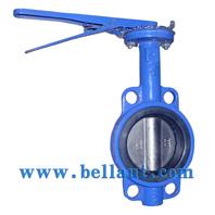 Manual-operated wafer butterfly valve