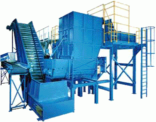 Aufbereitung Zerkleinerung von Holzpaletten