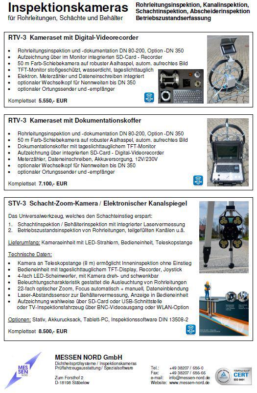 MESSEN NORD Inspektionskamerasysteme