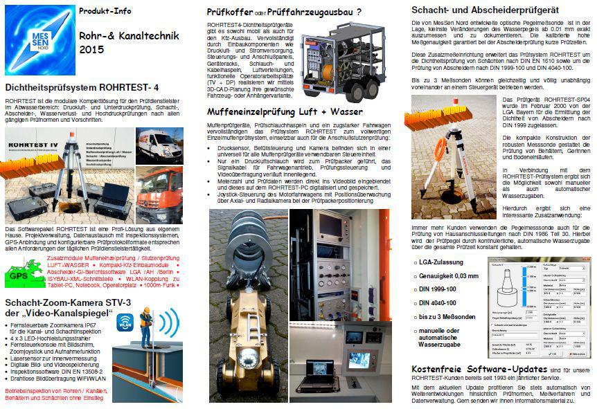 Produktflyer Kanaltechnik der MESSEN NORD GmbH