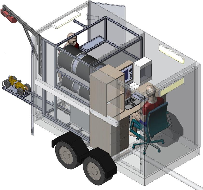 Dichtheitsprüfanhänger mit integriertem Operatorstudio