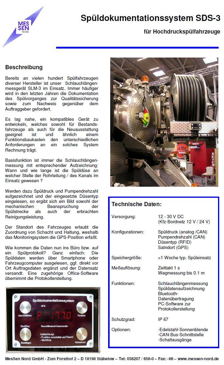 Spüldokumentationssystem SDS-3