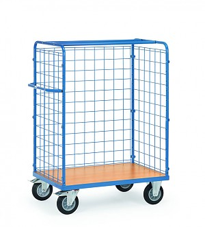 Paketwagen mit Drahtgitterwänden