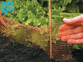 Knitted wire mesh for protect plants in the garden