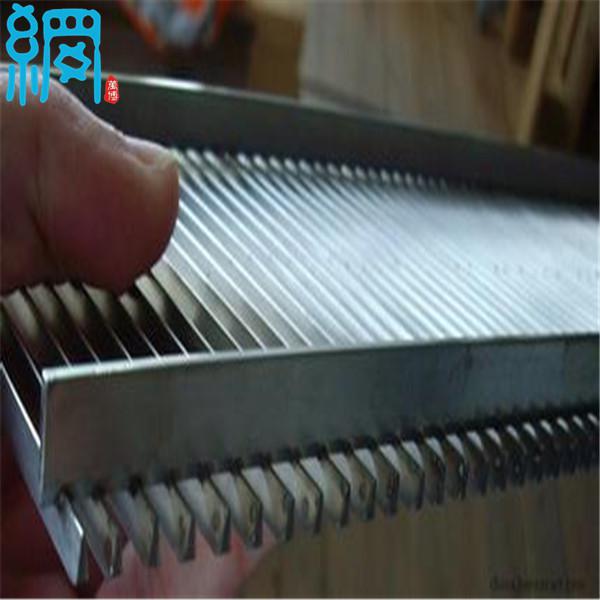 Slotted wedge wire screens for food processing