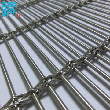 Metal Wire Mesh Cladding-Web Wire Mesh-Multi-Barrette WeaveCable Mesh System