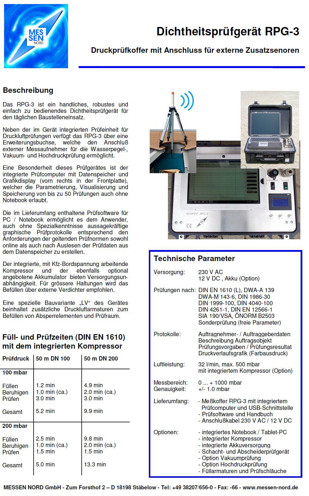 Dichtheitsprüfgerät RPG-3