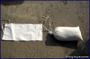 Sandsäcke mit Bindeband